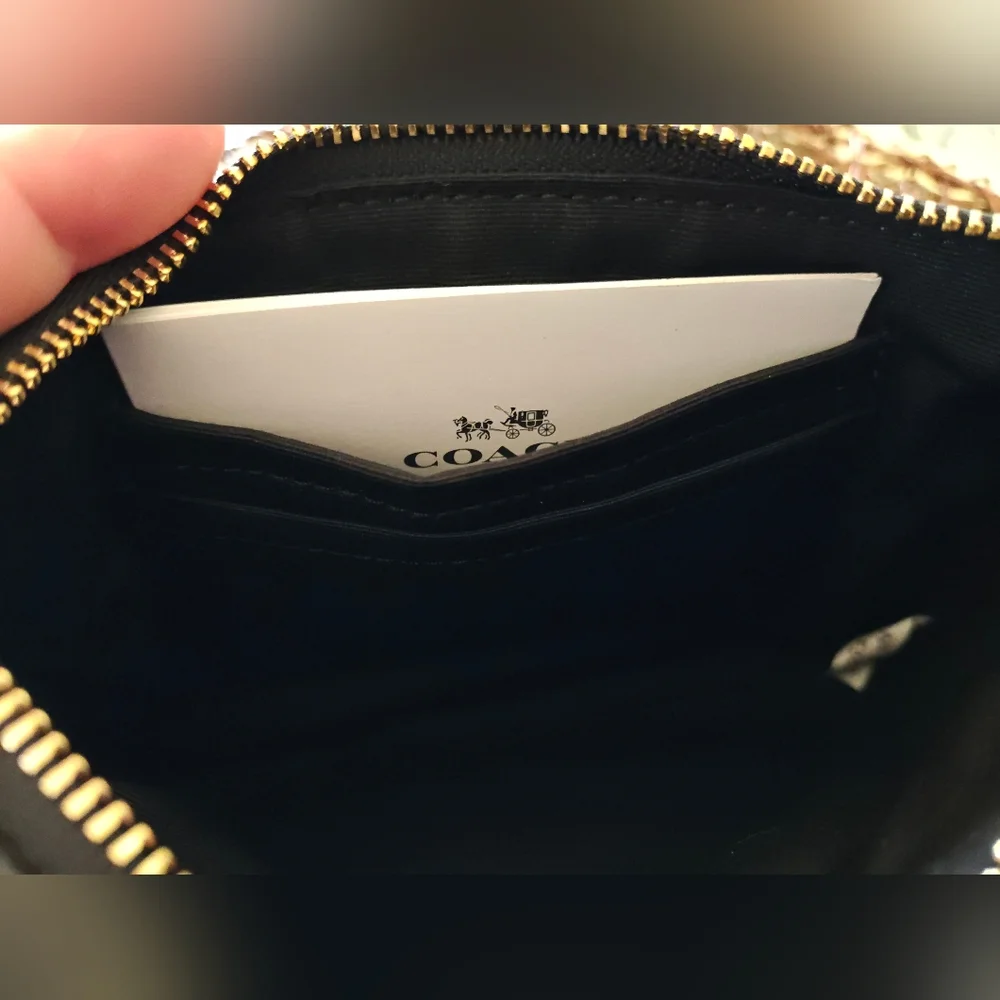 Coach Black Wristlet with Gold Details - Picture 8 of 8